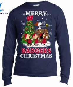 Merry Wisconsin Badgers Christmas Snoopy Ugly Sweater Style Shirts