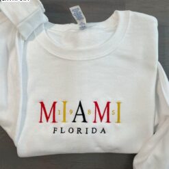 Merry Christmas Miami Florida Embroidered…