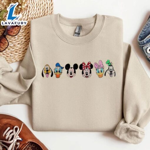 Halloween 2024  Mickey And Friends Embroidered Gildan Sweatshirt