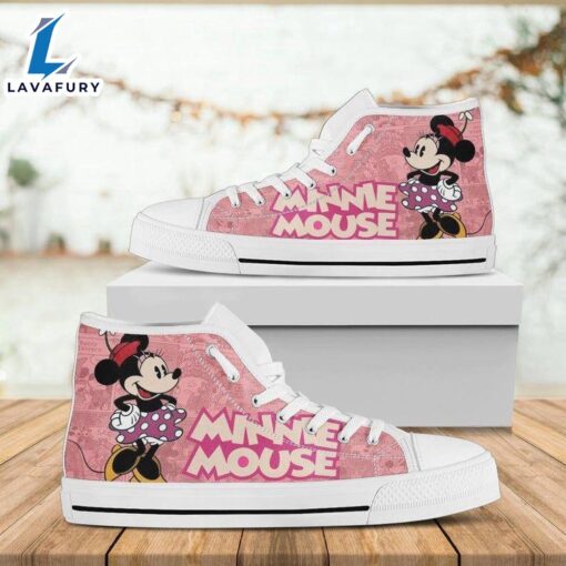 Mickey Mouse Disney High Top Shoes Sporty Top Sneakers For Fans