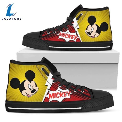 Mickey Mouse Minnie High Top Shoes Cool High Top Kicks For Fans