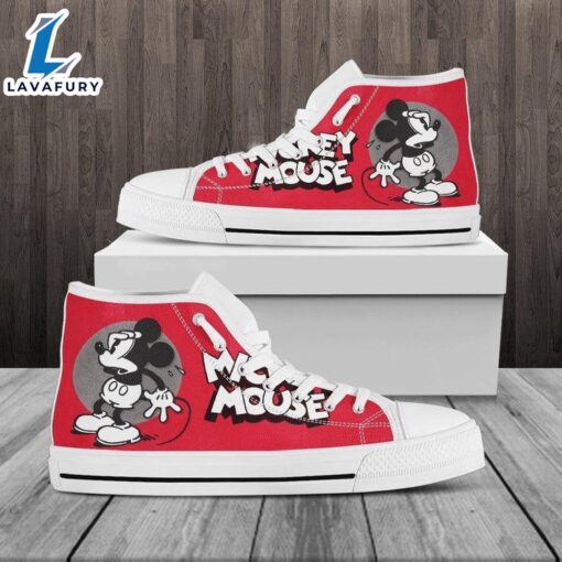 Mickey Mouse Minnie High Top Shoes Fashion High Cuts For Fans