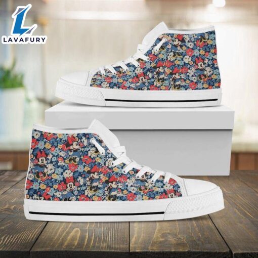 Mickey Mouse Minnie High Top Shoes Modern High Cuts For Fans