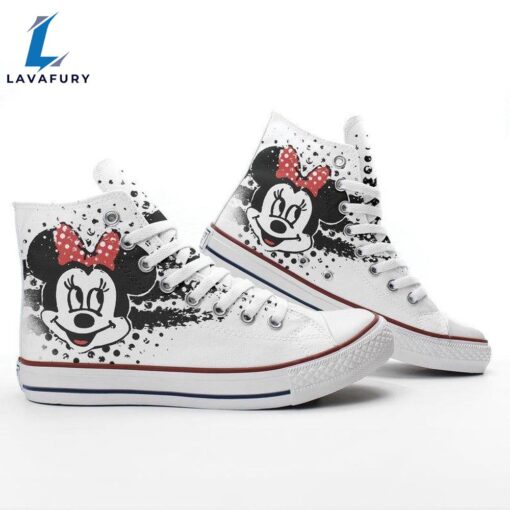 Mickey Mouse Minnie High Top Shoes Sporty Top Sneakers For Fans