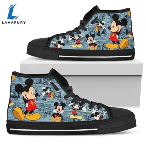 Mickey Mouse Minnie High Top Shoes Trendy High Cuts For Fans