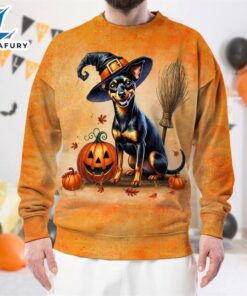 Miniature Pinscher Dog In Spooky…