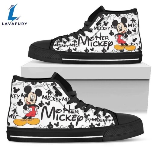 Minnie Mouse Disney Cartoon High Top Shoes Fashion High Cuts For Fans