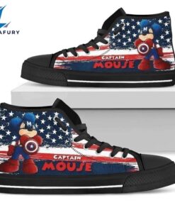 Minnie Mouse Disney Cartoon High Top Shoes Stylish High Tops For Fans