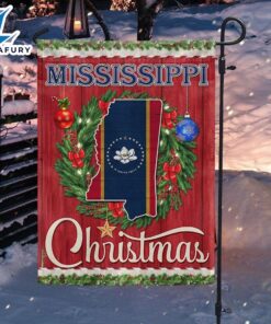 Merry Christmas Mississippi Christmas Flag…