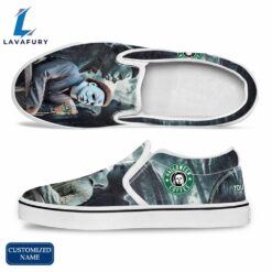 MM And JV Horror Movie Slip On Shoes - Customized Name