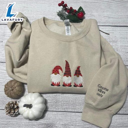 Merry Christmas  New Christmas Gnomes Embroidery Sweatshirt Gift Christmas