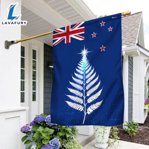 Merry Christmas  New Zealand Silver Fern Christmas Tree Flag