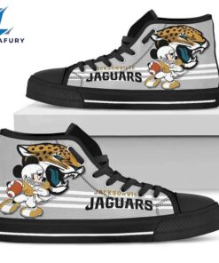 NFL Jacksonville Jaguars Mickey High Top Shoes For Fans