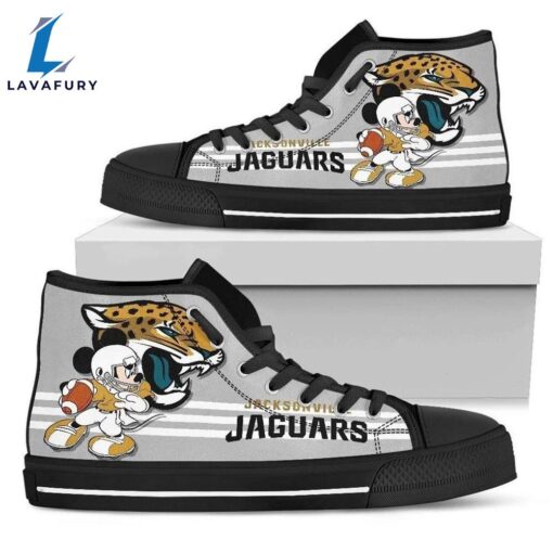 NFL Jacksonville Jaguars Mickey High Top Shoes For Fans