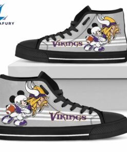 NFL Minnesota Vikings Mickey Edition High Top Shoes For Fans