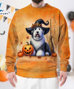 Old English Sheepdog In Spooky…