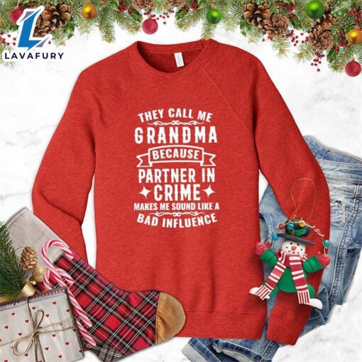 Partner In Crime Grandma Sweatshirt – Gift Christmas Sweatshirt