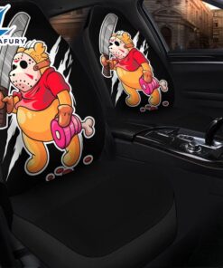 Pooh Jason Voorhees Horror Movie Premium Custom Car Seat Covers Decor Protectors