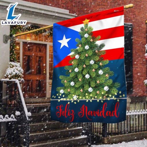 Merry Christmas  Puerto Rico Feliz Navidad Flag