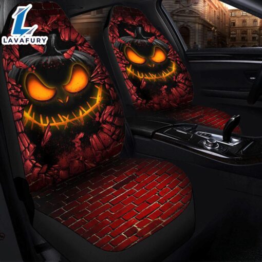 Pumpkin Halloween Break Wall Car Seat Covers