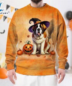 Saint Bernard Dog In Spooky…