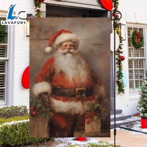 Merry Christmas  Santa Claus Warm Welcome Santa Claus Garden Flag