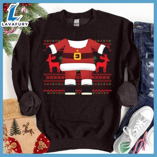 Santa Head Ugly Christmas Colored Print Sweatshirt – Gift Christmas Sweatshirt