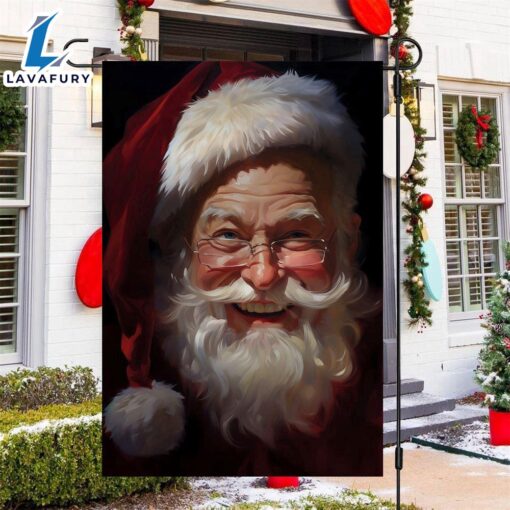 Merry Christmas  Santas Sparkling Smile Santa Claus Garden Flag