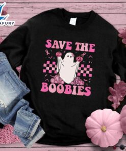 Save The Boobies Sweatshirt Colored…