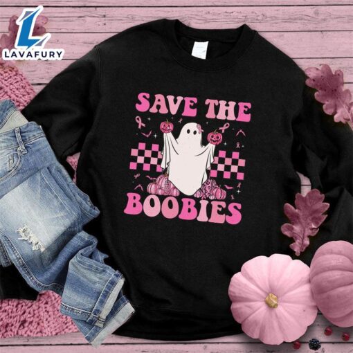 Save The  Boobies Sweatshirt Colored Edition , Cancer Awareness Shirt