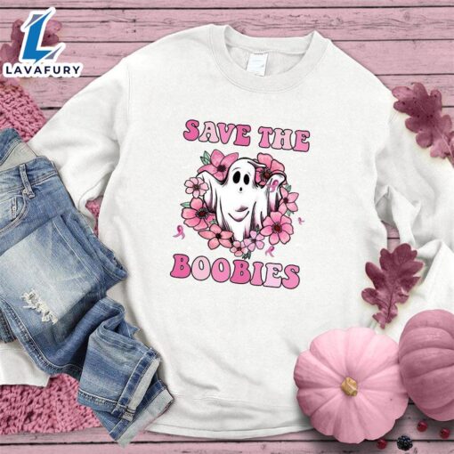 Save The  Boobies Version 2 Sweatshirt Colored Edition , Cancer Awareness Shirt