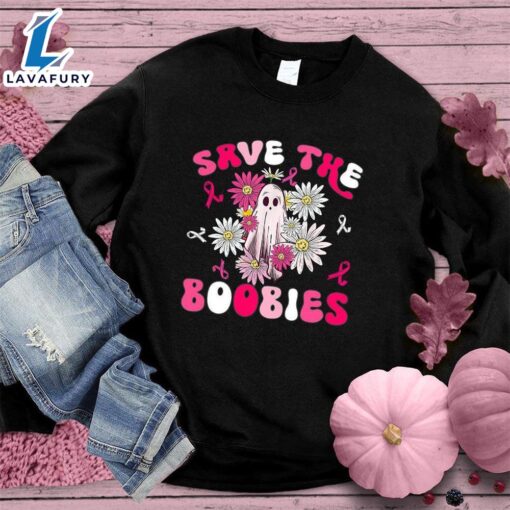 Save The  Boobies Version 3 Sweatshirt Colored Edition , Cancer Awareness Shirt