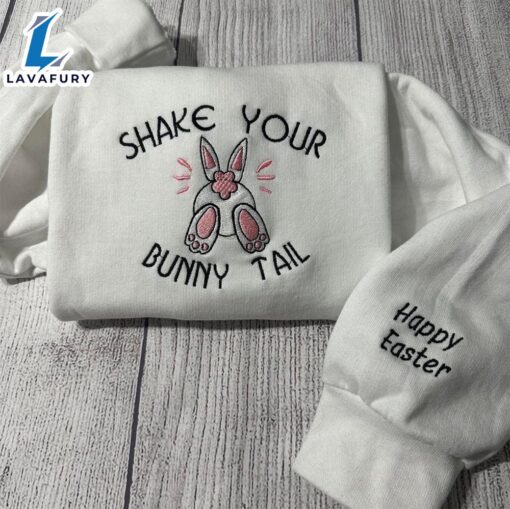 Merry Christmas  Shake Your Bunny Tail Embroidered Crewneck Gift Christmas