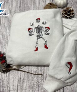 Merry Christmas Skeleton Christmas Embroidery…