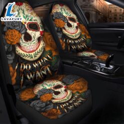 Skull Mandala I Do What I Want Car Seat Cover