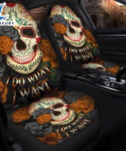 Skull Mandala I Do What I Want Car Seat Cover