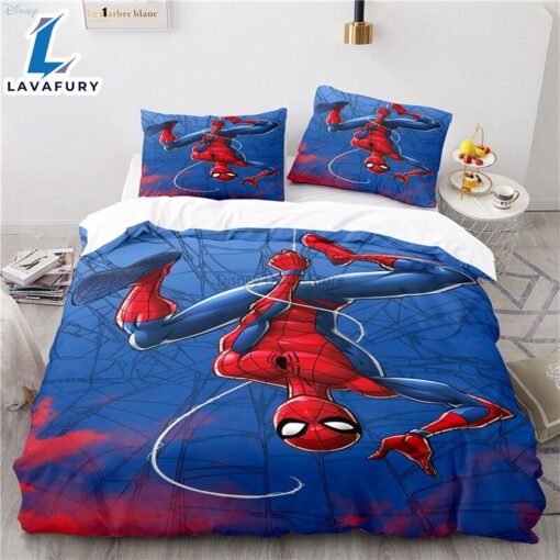 Slae Spider Man Bedding Set Cartoon Boy Bed Linens 3D Duvet Cover Set