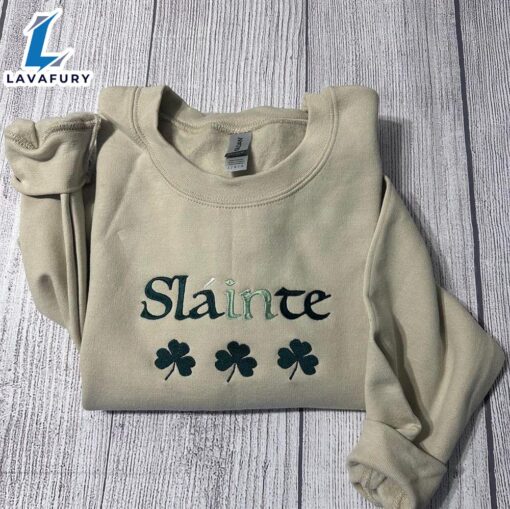 Merry Christmas  Slainte Embroidered Sweatshirt Gift Christmas