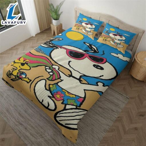 Snoopy And Woodstock Vacation Summer Peanuts Cartoon Fan Gift