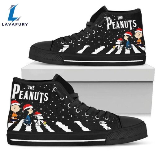 Snoopy Christmas High Top For Man And Women Custom Canvas High Top Shoes Dh