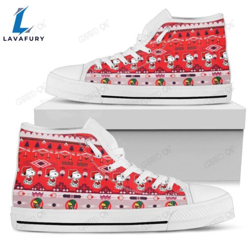 Snoopy High Top Shoes Merry Xmas