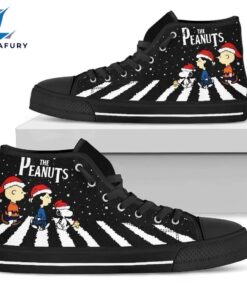 Snoopy The Peanuts Christmas Abbey Road High Top Sneakers High Top Shoes