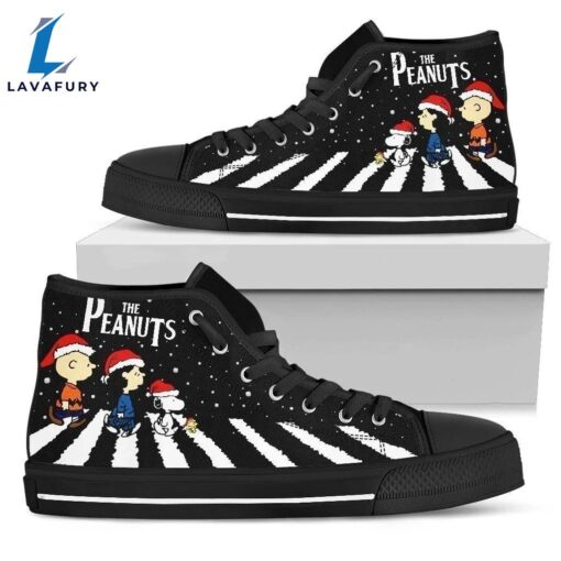 Snoopy The Peanuts Christmas Abbey Road High Top Sneakers High Top Shoes