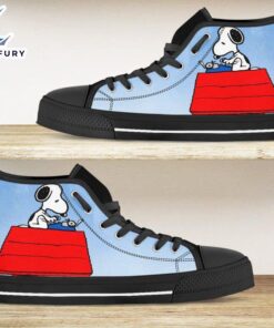 Snoopy Woodstock Cartoon Canvas High Top Canvas Shoes