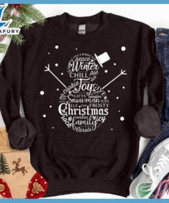 Snowman Christmas Collage Sweatshirt –…