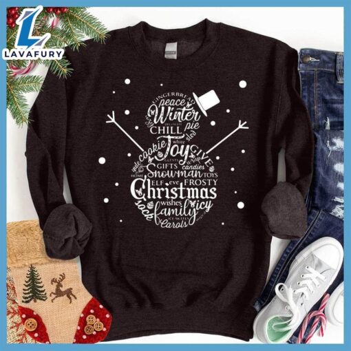 Snowman Christmas Collage Sweatshirt – Gift Christmas Sweatshirt