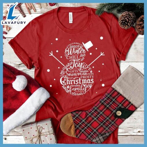 Snowman Christmas Collage T-Shirt  Gift For Christmas