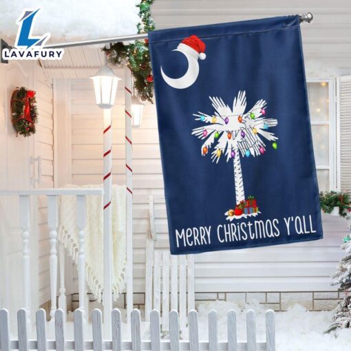 Merry Christmas  South Carolina Christmas Flag Merry Christmas Y’all – Christmas Flag