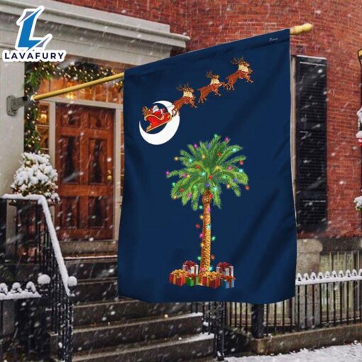 Merry Christmas  South Carolina Christmas Flag Santa Palmetto Tree – Christmas Flag