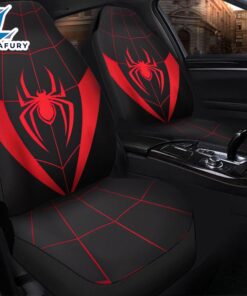 Spider Red Car Seat Covers Custom Uniform Printed Car Seat Covers